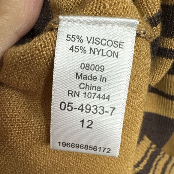 Jessica London Fit And Flare Sweater Dress Sz 12 Brown Neutral Earthy NWOT - Picture 5 of 6